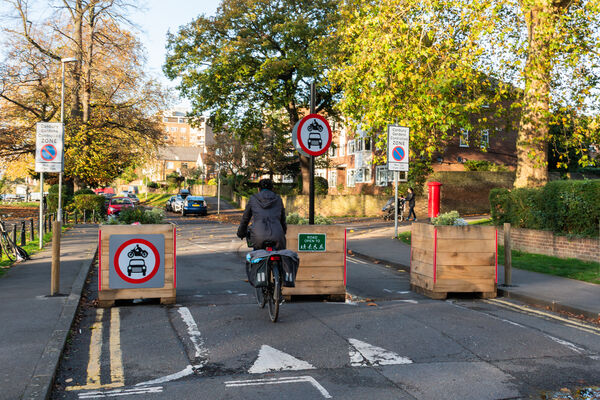 A modal filter in a London Low Traffic Neighbourhood